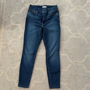 Good American Dark Blue Cropped Jeans
